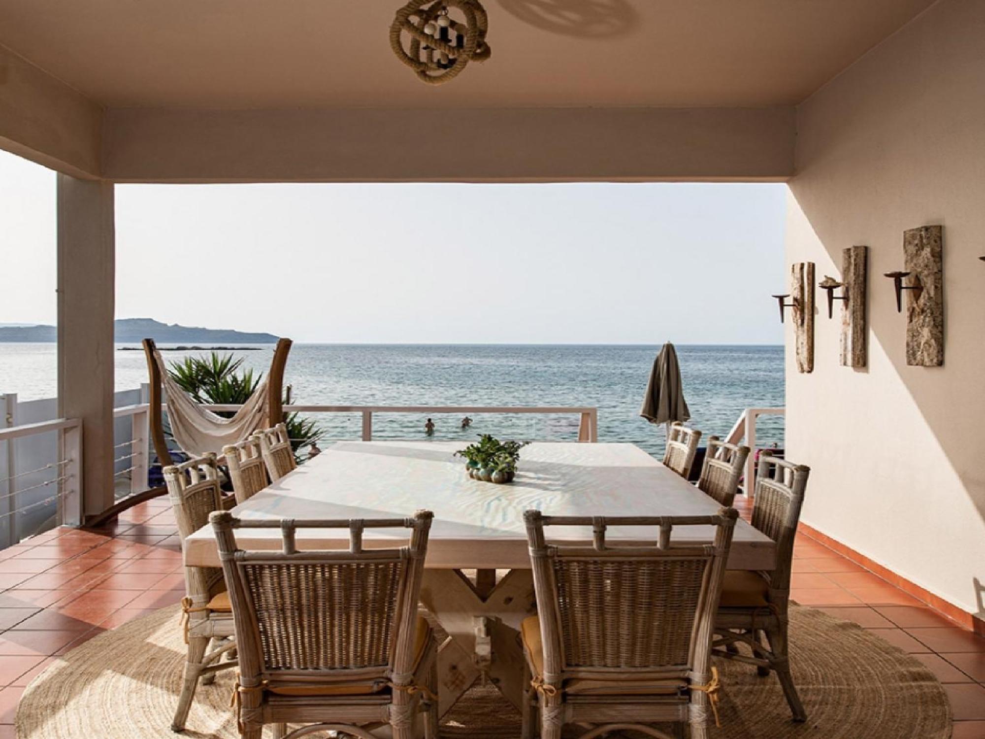 Dazzling Crete Villa 3 Bedrooms Villa Saffron Sunset Beachfront Villa With Jacuzzi Brilliant Sea Views Chania Kato Daratso Dış mekan fotoğraf
